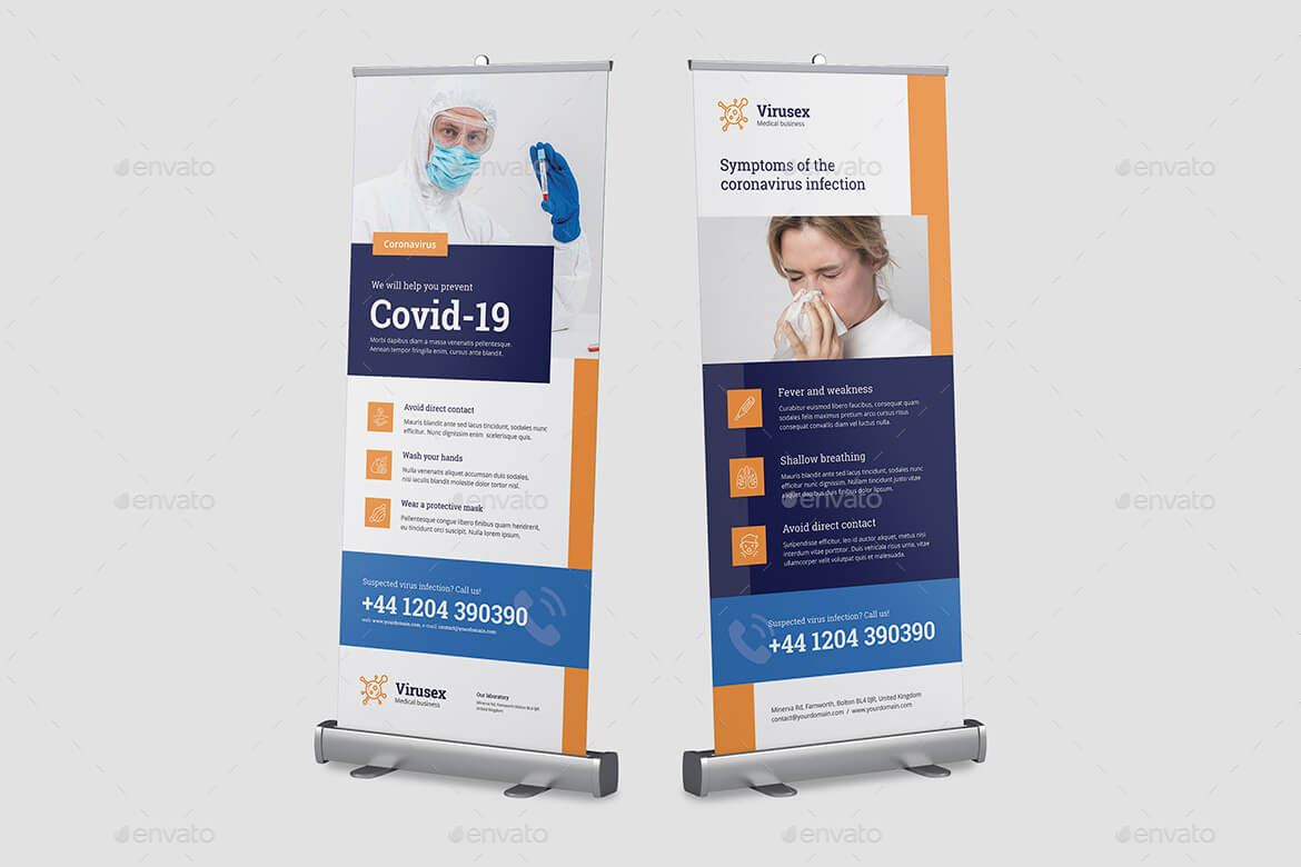 Social Distance Roll Up Banner Printing in Dubai