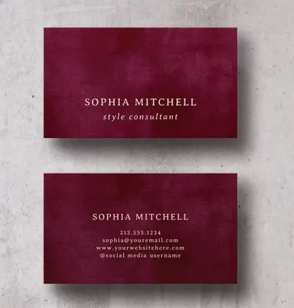 Velvet Laminated Business Cards